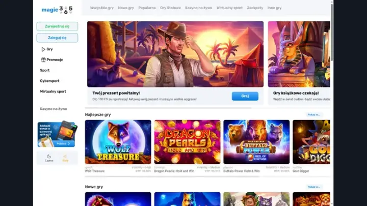 Magic365, casino online con referencia de Curaçao